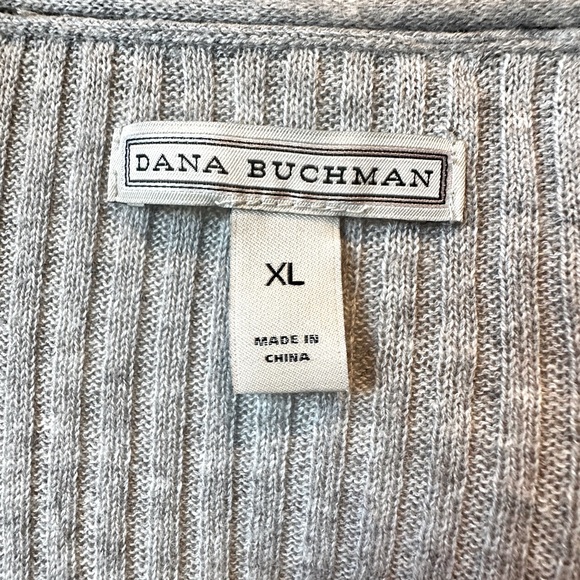 Open Gray Cardigan Size X-Large by Dana Buchman - Picture 4 of 4